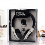 Wholesale Perfect Sound Stereo Headphone with Mic (Black White)